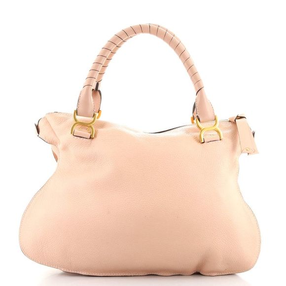 Chloe Marcie Shoulder Bag Leather Large Pink - Picture 3 of 11